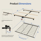 Overhead Garage Storage Rack, Heavy-duty 4x4 Ft Ceiling Storage Racks - Image 3