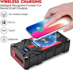 Car Jump Starter, 6000A Peak 26800mAh 12V Car Battery Starter, - Image 2