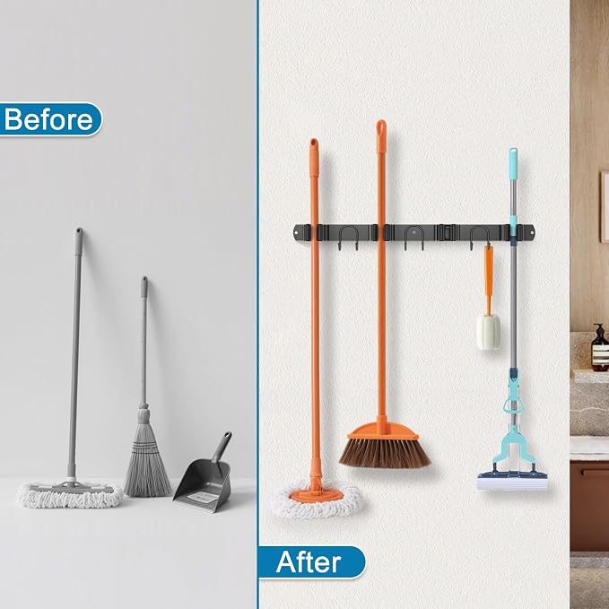 Mop Broom Holder Wall Mount - Image 8