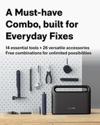 HOTO 40-Piece Tool Kit, Household Essentials tool set w/Smart Electric - Image 4