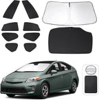 TINGLU Window Shades for Toyota Prius Hatchback 2010-2015 Accessories Full by TINGLU