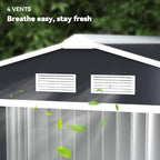 Outsunny 7' x 4' Outdoor Storage Shed, Garden Tool Metal Shed - Image 8