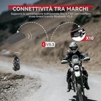 X10 10 Riders Group Mesh Motorcycle Intercom, 3000m Motorcycle Bluetooth - Image 4
