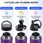 SENDESTAR 40oz Water Bottle Wide Mouth Stainless Steel Vacuum Insulated Double - Image 5