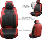 Leather Car Seat Covers, Car Seat Protector Waterproof, Seat Covers Full Set - Image 7