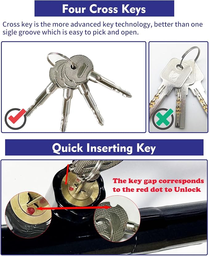 Steering Wheel Lock Anti-Theft car Device Car Wheel Locks Heavy Duty Vehicle - Image 5
