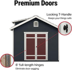 Handy Home Products Designer 12x10 Wooden Storage Shed - Image 9