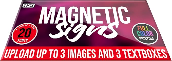 2 Pack, Personalized Magnetic Signs - Image 2