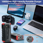 10800mAh Car Jump Starter with Air Compressor and USB/Type-C Charger, - Image 5