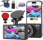 Dash Cam Front and Rear, Dash Cam 4K WiFi/APP Control Dashcam W/ 64GB Card Dash by ssontong
