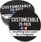 Magnet Me Up Customizable 30 Mil Round Magnet- 5”, 25 PK Weatherproof Car Magnet by MagnetMeUp