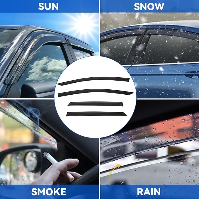 4pcs Window Visors Compatible - Image 3