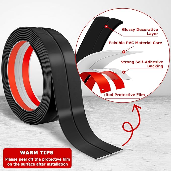 Flexible Wall Corner Protector Moulding Trim Peel and Stick Wall Corner Guards - Image 3
