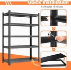 Garage Shelving Metal Storage Shelves 3500Lbs Garage Storage Shelves Heavy Duty - Image 3