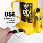 YELLOW JACKET 20 Ton Muti-Directional Welded Bottle Jack, Horizontal Bottle - Image 5