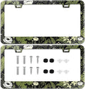 Sage Green Floral License Plate Frame Plant Flowers Stainless Steel License by TXWWXT
