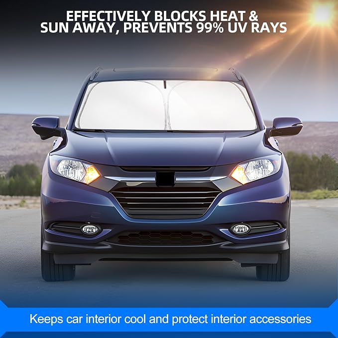 Windshield Sun Shade for Honda HR-V 2016-2022 Foldable HRV Sunshade Custom Fit - Image 7