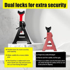 Jack Stands 3 Ton with Double Pin Locking, Car Jack Stand 11.22"-16.54" - Image 6