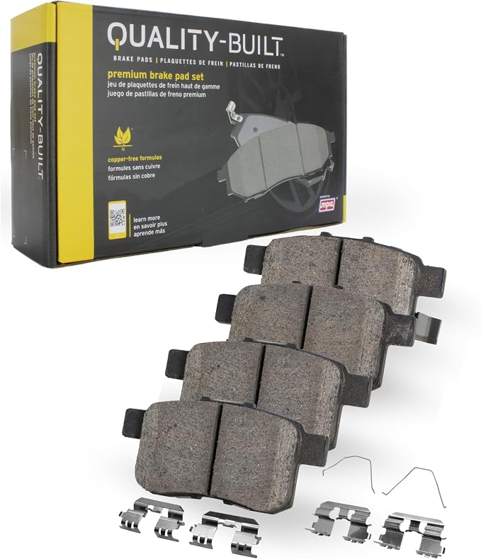 Premium Ceramic Front Brake Pads Compatible by Quality-Built