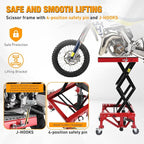 Nilight Motorcycle Lift Table Jack 300 LBS Heavy Duty Hydraulic Motorcycle - Image 6