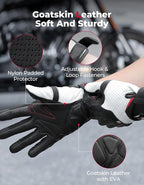 KEMIMOTO Sheepskin Leather Motorcycle Gloves - Image 5