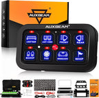 Auxbeam 8 Gang Switch Panel BA80, Universal Circuit Control Relay System Box by Auxbeam