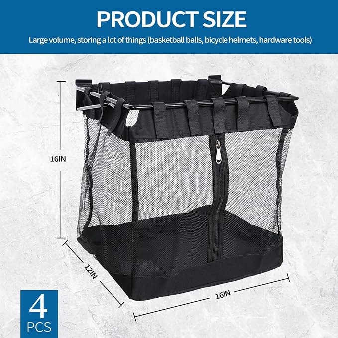 4Pcs Large Slatwall Baskets Mesh Slatwall Baskets - Image 2