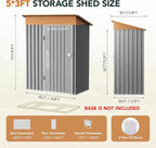 5x3FT Multi-Used Shed & Outdoor Storage Shed - Image 6