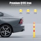 23In Q195 Iron Pipe Safety Bollard Yellow & Red Parking Barrier, Automatic - Image 3