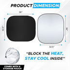2 Piece Truck Windshield Sun Shade Foldable | Front Windshield Shade - Image 5