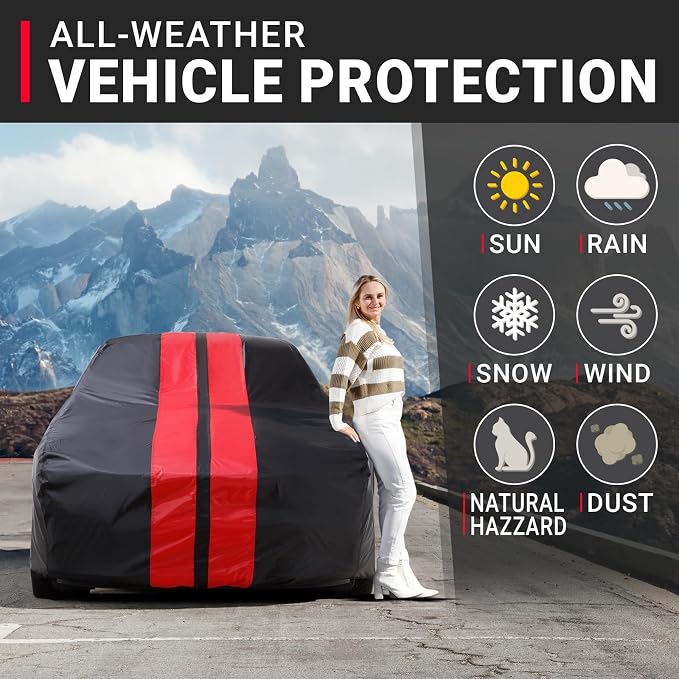 iCarCover Custom Car Cover for Chevy Malibu 2-Door Waterproof All Weather Rain - Image 2