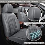 2 Packs Car Seat Covers Leather Car Seat Covers Universal Seat Covers - Image 2