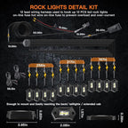 R3 White LED Rock Lights Kit 12PCS - Image 6