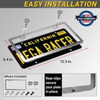 Premium Slim Polished Mirror Chrome License Plate Frame – 1 Pack, Rust-Free - Image 7