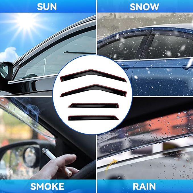 4pcs Window Visors Compatible - Image 3