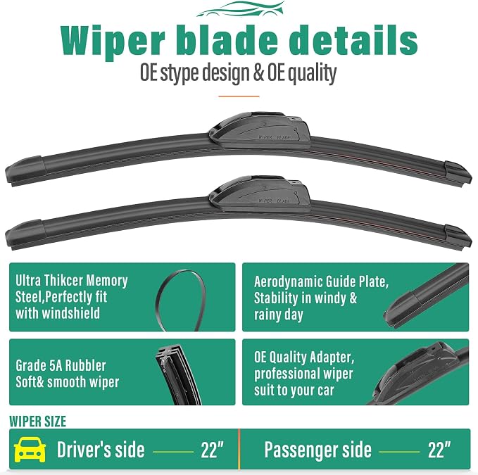 22" 22" 12" Windshield Wiper Blades Replacement - Image 3