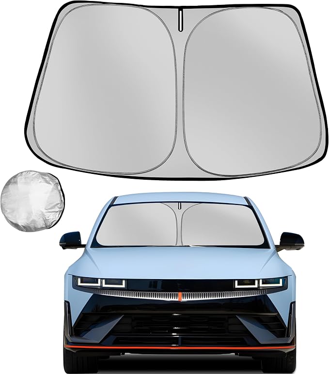 Windshield Sun Shade for 2022-2025 Hyun-dai Ioniq 5 Foldable Sun Sunshade for by Fonowka