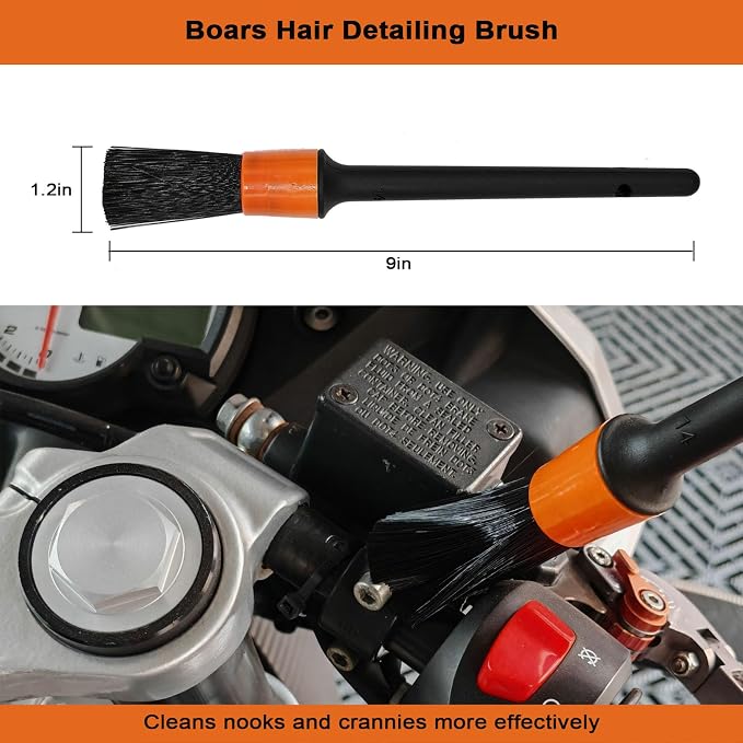 Motorcycle Cleaning Brush Kit 6 Pack - Image 5