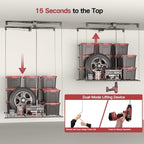 Overhead Garage Storage Rack, Adjustable Heavy-duty 4x4 Ft Ceiling Storage Racks - Image 6