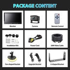 Fookoo Ⅱ 10" 1080P Wired Backup Camera System, 10-inch HD Dual Split Screen - Image 7