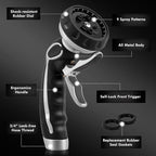 RESTMO Hose Nozzle with Easy Self-Lock Trigger, Heavy Duty Metal Water Hose - Image 3