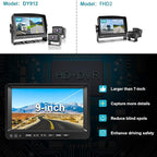 Fookoo Ⅱ HD 1080P 9" Wired Backup Camera System, 9-inch DVR Dual Split Screen - Image 6