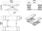 Mid Rise Scissor Lift 8000lbs Penumatic Release Auto Lift 220V/1PH Automotive - Image 7