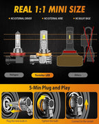 FAHREN 2025 Upgraded H11/H9/H8 LED Bulbs, 60000LM 1000% Ultra-Bright, Real 1:1 - Image 4