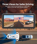 AUTO-VOX RV Backup Camera Wireless System: Left/Right Side Cameras, Adjustable - Image 3