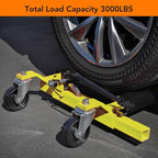 4 Pcs Car Wheel Dolly with Hydraulic Tire Jack, 1500LBS Capacity Trailer Dolly - Image 3