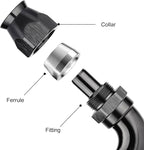 EVIL ENERGY 8AN 150 Degree PTFE One Piece Full Flow End Hose Fitting Aluminum - Image 2