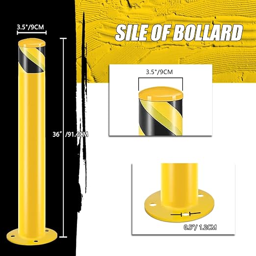 Safety Bollard Post, Steel Bollards, Parking Bollard, - Image 2