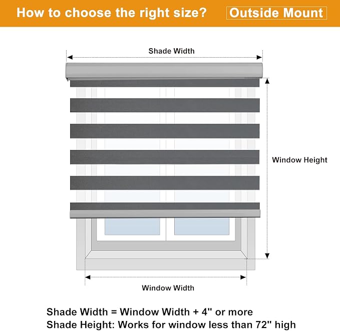 Persilux Cordless Zebra Blinds for Windows Free-Stop Roller Window Shades Dual - Image 8