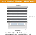 Persilux Cordless Zebra Blinds for Windows Free-Stop Roller Window Shades Dual - Image 8